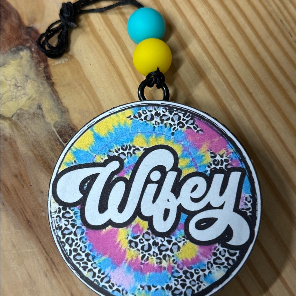Colorful 'Wifey' Car Freshie (Pumpkin Apple)